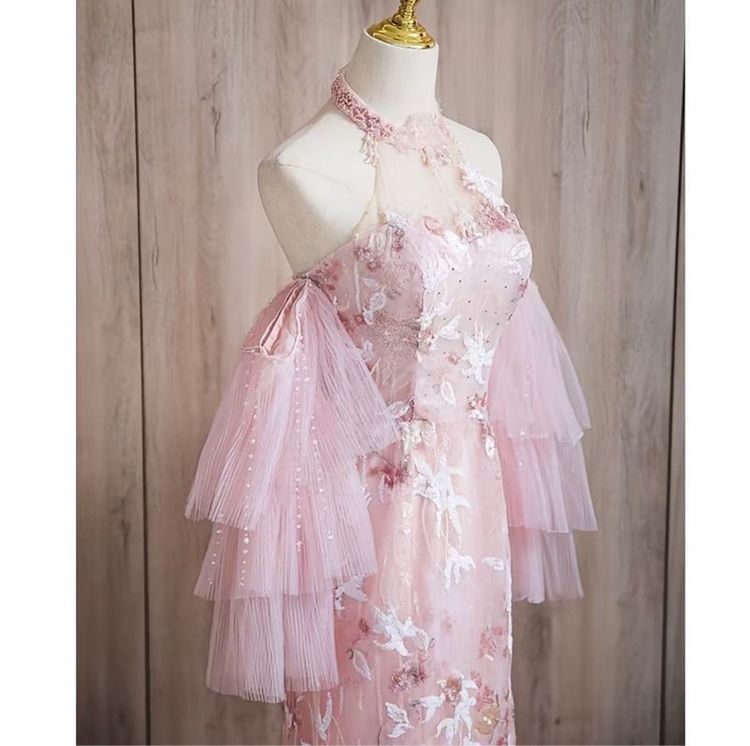 เดรสออกงานสีชมพู ชุดราตรี มือ 1 ไม่เคยใส่ ✨ รูปที่ 3