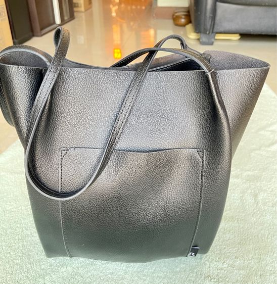 หญิง ดำ กระเป๋าสะพายทรงโทด ขนาด 10 นิ้ว มือ2 จากญี่ปุ่น สภาพใหม่