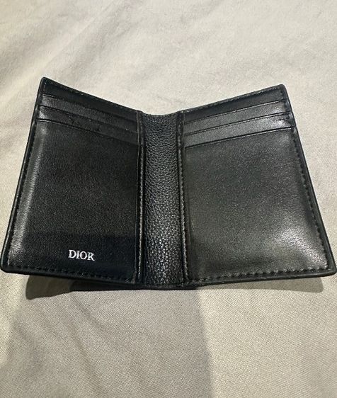 อื่นๆ หนังแท้ ชาย ดำ Dior bifold wallet CD Logo Leather