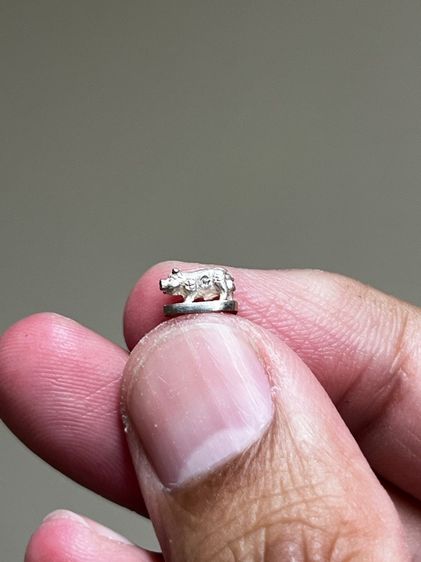 หมูมหาลาภ หลวงพ่อเปิ่น พิมพ์จิ๋ว ปี 2541 เนื้อเงิน วัดบางพระ จ.นครปฐม