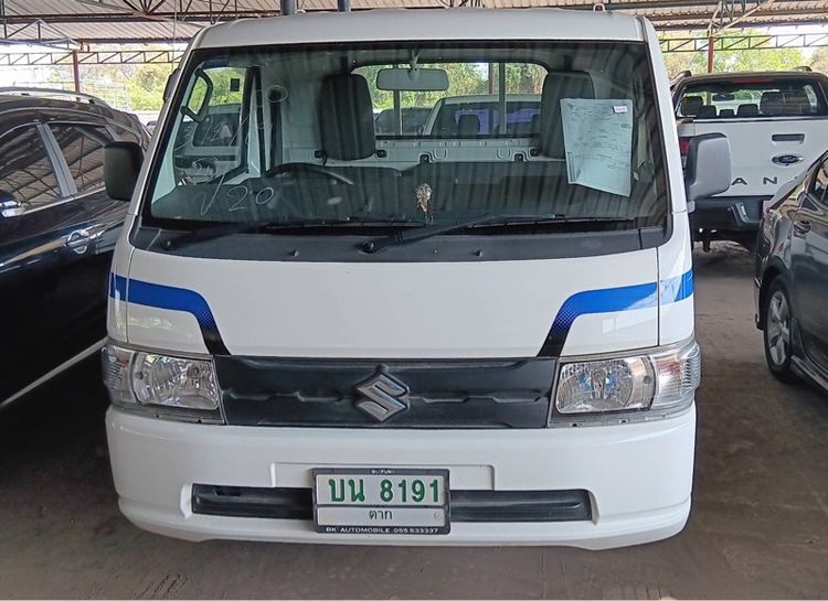 Suzuki Carry 2021 1.6 Mini Truck Pickup เบนซิน ไม่ติดแก๊ส เกียร์ธรรมดา ขาว รูปที่ 3