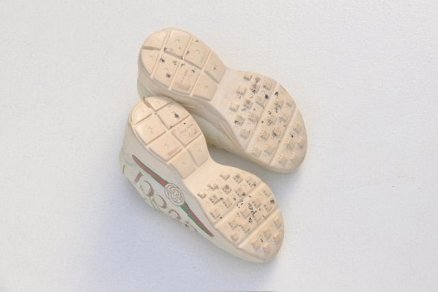 Gucci Rhyton Logo Leather Sneaker  (Ivory) รูปที่ 6