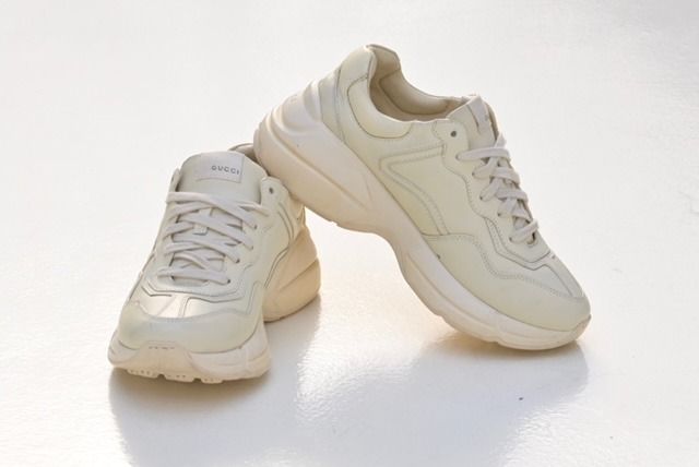 Gucci Rhyton Logo Leather Sneaker  (Ivory) รูปที่ 3