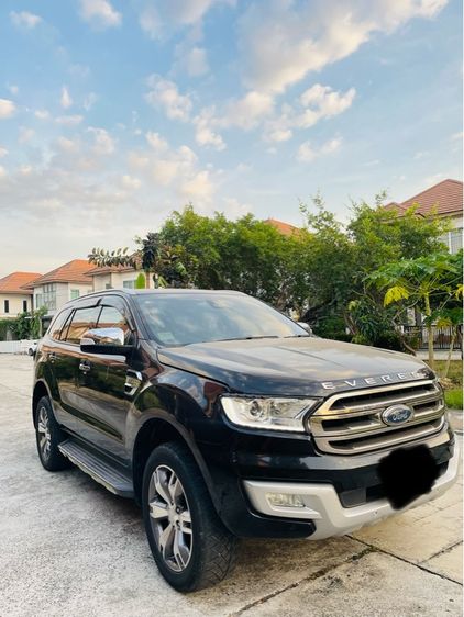 Ford Everest 2017 2.2 Titanium Van ดีเซล ไม่ติดแก๊ส เกียร์อัตโนมัติ ดำ รูปที่ 4