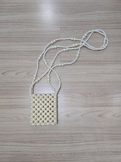 กระเป๋าลูกปัดสีมุก สายคู่ Crossbody งานแฮนด์เมด พร้อมส่ง รูปที่ 2