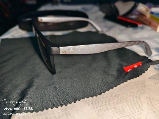 กรอบแว่น rayban พร้อมเลนส์สายตายาว 275    เลนส์เปลี่ยนสีauto สภาพดี ขาย 2000 บาทรวมส่งครับ รูปที่ 6