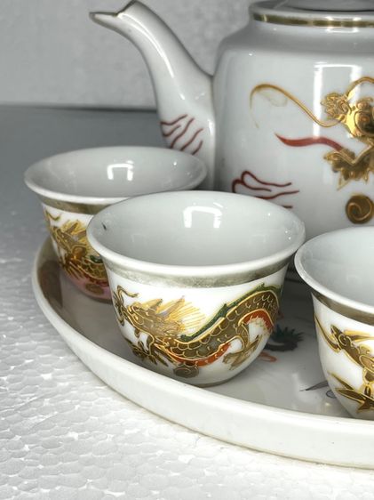 กาน้ำชา ลายมังกร เก่าสะสม รูปที่ 3