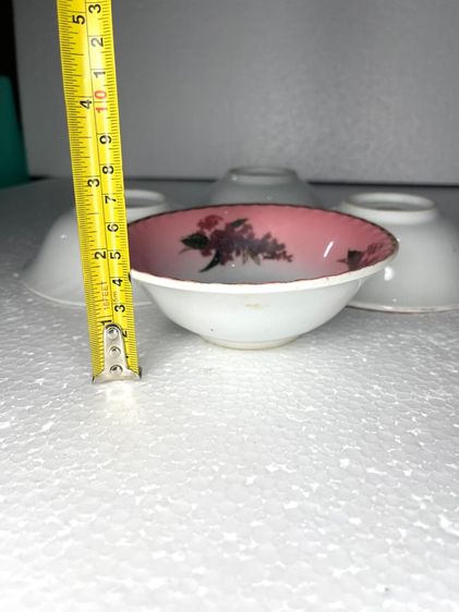 ชาม ลายดอกไม้ ขอบทอง เก่าสะสม รูปที่ 18
