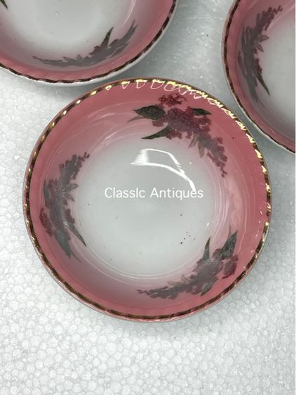 ชาม ลายดอกไม้ ขอบทอง เก่าสะสม รูปที่ 7