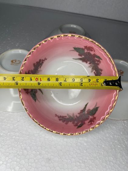 ชาม ลายดอกไม้ ขอบทอง เก่าสะสม รูปที่ 17