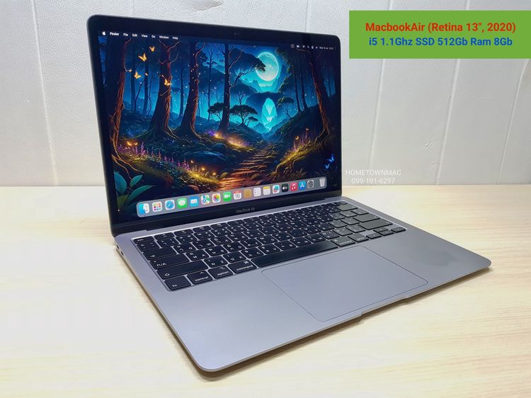 MacbookAir (Retina 13-inch, 2020) i5 1.1Ghz SSD 512Gb Ram 8Gb สีสเปซเกรย์ อัพเกรดสุดคุ้ม