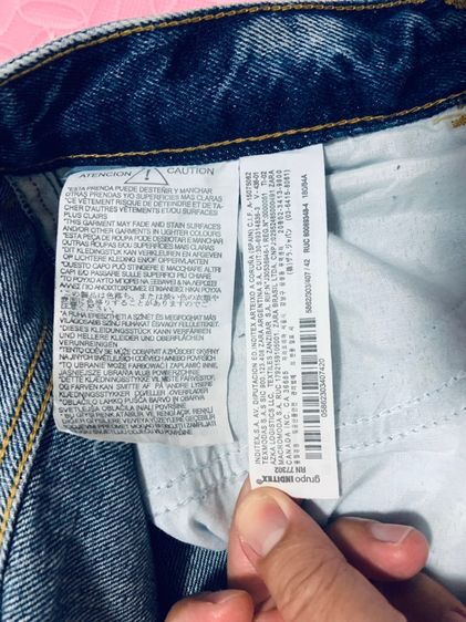 กางเกงยีนส์ ZARA ผ้ายืด แท้ 💯 size 32 วัดจริงเอว 31-34 ใส่ได้ ยาว 39.5 ปลายขา 6.7 นิ้ว สภาพดีมาก เฟดสวยทำเซอร์เดิม ทรงสวย ตัดเย็บดีมาก รูปที่ 5