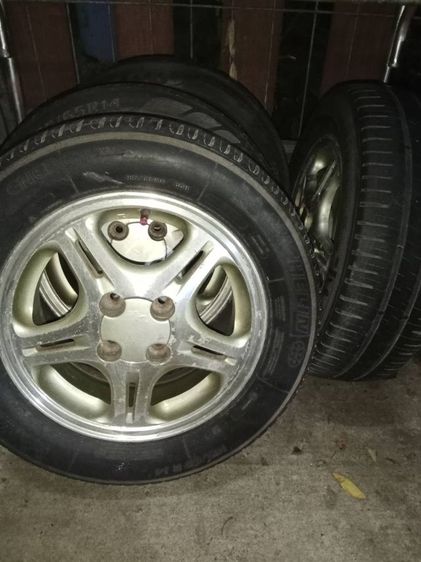 ล้อแม็กขอบ 14 honda แท้ 4 รูไม่ดุ้งไม่คดไม่ซึมไม่เคยซ่อมไม่เคยกลึง รูปที่ 3