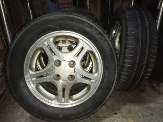 ล้อแม็กขอบ 14 honda แท้ 4 รูไม่ดุ้งไม่คดไม่ซึมไม่เคยซ่อมไม่เคยกลึง รูปที่ 2