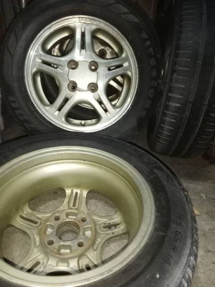 ล้อแม็กขอบ 14 honda แท้ 4 รูไม่ดุ้งไม่คดไม่ซึมไม่เคยซ่อมไม่เคยกลึง รูปที่ 4