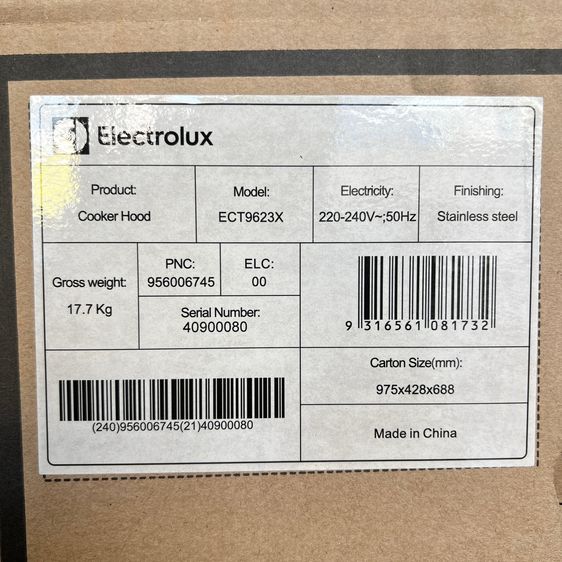 เครื่องดูดควัน Electrolux UltimateTaste 500 (90 ซม.) - มือสองสภาพดี รูปที่ 10