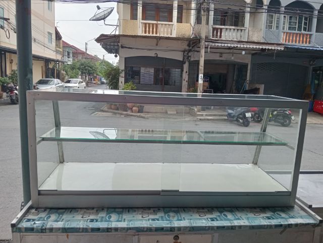 ตู้โชว์อาหารอลูมิเนียมมีกระจกบานเลื่อนปิด ขนาด 150 x 55 ซม. รูปที่ 2
