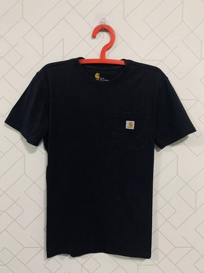 เสื้อยืด CARHARTT กระเป๋าอกซ้าย แท้ 💯 size S ขนาด อก 19.5 ยาว 27 นิ้ว สภาพดีมาก ดำเข้ม โลโก้ที่กระเป๋า เนื้อผ้าดีมาก หายากน่าสะสมครับ