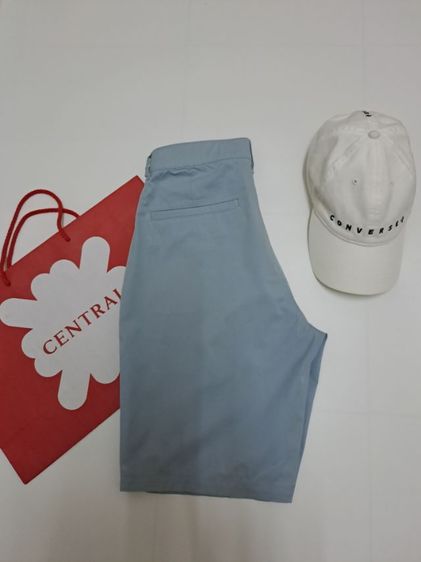 กางเกงขาสั้นสีฟ้าพาสเทล ผ้าชิโน แบรนด์ Giordano‼️ รูปที่ 4