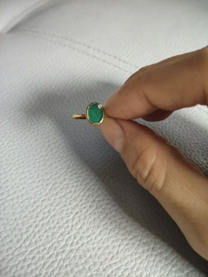 แหวนเงินลงยาพลอยโมรา