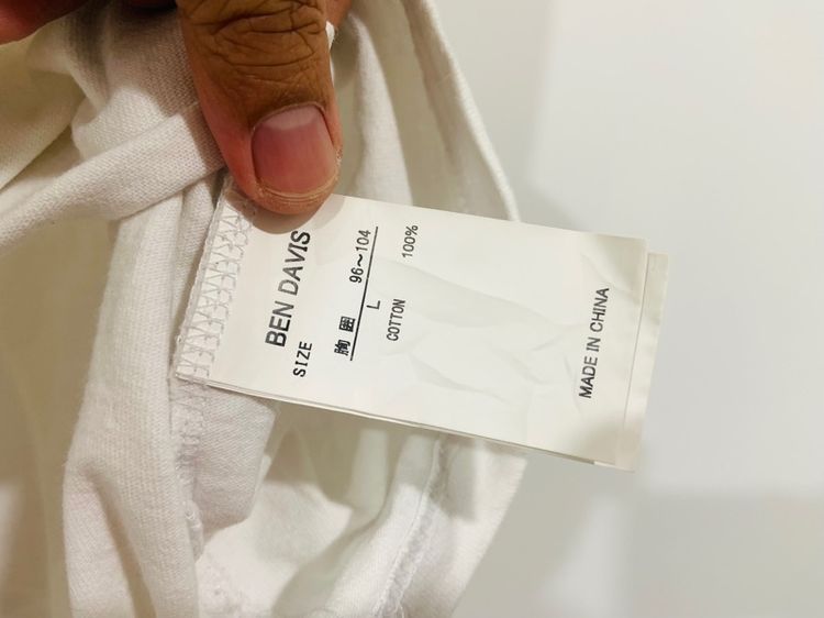 เสื้อยืด BEN DAVIS กระเป๋าอกซ้าย แท้ 💯 size L ขนาด อก 21.5 ยาว 27.5 นิ้ว สภาพใหม่มาก ทรงสวย ดีเทลสวย เนื้อผ้านิ่มมาก หายากน่าสะสมครับ รูปที่ 4
