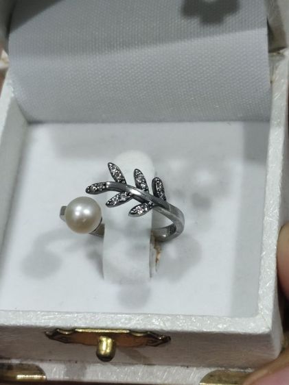 แหวนไข่มุกเงินแท้ รูปที่ 6