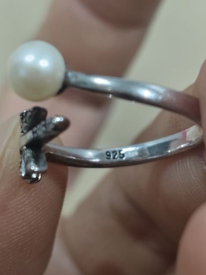 แหวนไข่มุกเงินแท้ รูปที่ 2