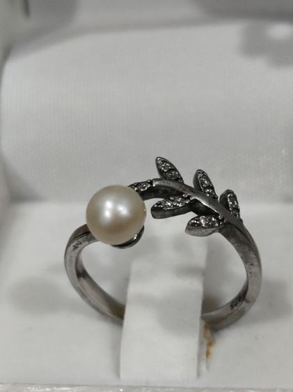 แหวนไข่มุกเงินแท้ รูปที่ 4