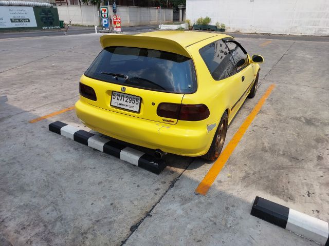 Honda Civic 1992 1.5 EX Sedan เบนซิน ไม่ติดแก๊ส เกียร์อัตโนมัติ เหลือง รูปที่ 4