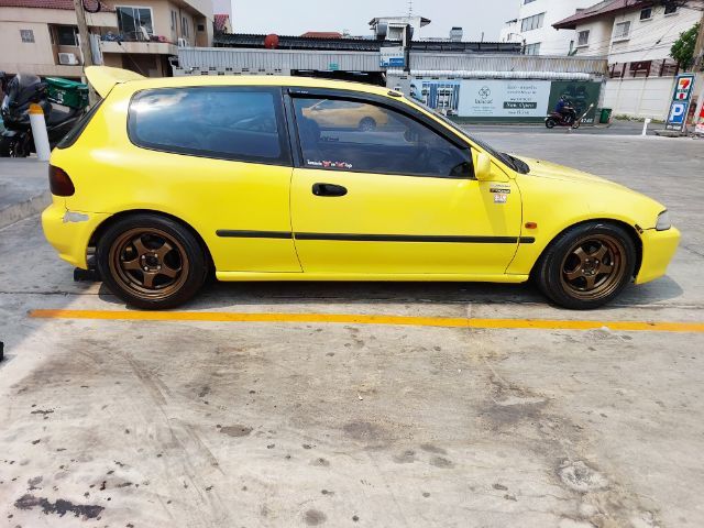 Honda Civic 1992 1.5 EX Sedan เบนซิน ไม่ติดแก๊ส เกียร์อัตโนมัติ เหลือง รูปที่ 3
