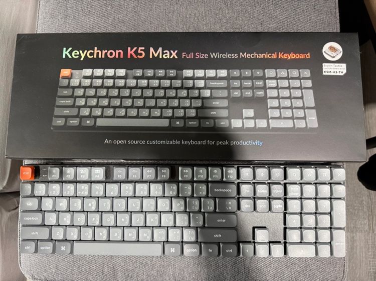 เม้าส์ และคีย์บอร์ด Keychron K5 Max full size wireless mechanical  keyboard (Brown tactile)