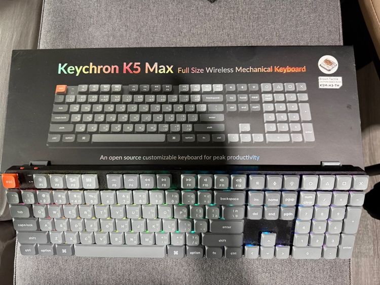 Keychron K5 Max full size wireless mechanical  keyboard (Brown tactile) รูปที่ 3