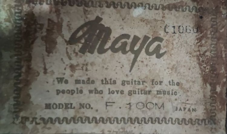 ขายกีต้าร์ Maya F. 100 Japan  รูปที่ 4