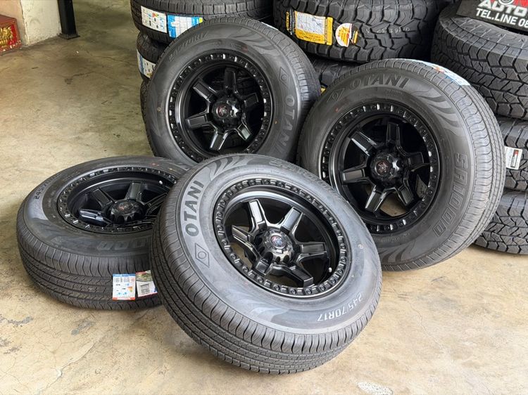 ใหม่ยกชุด ขอบ17” 6รู139.7 กว้าง9” ET0 ยาง 245 70 R17 Otani SA1000 ปี25