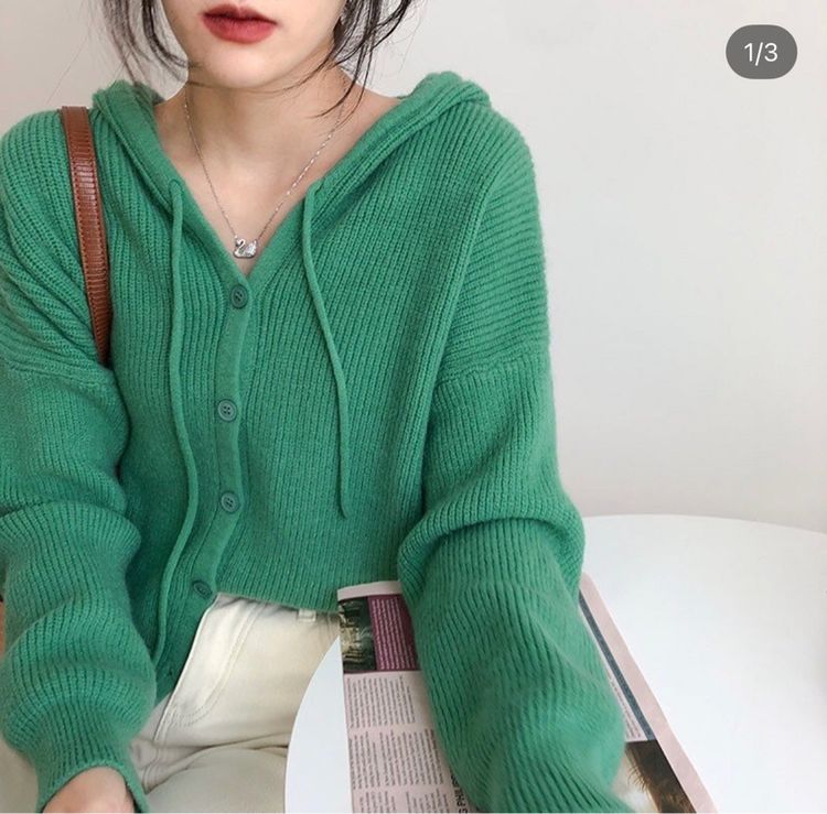 เสื้อไหมพรม มีฮู้ด กันแดด รูปที่ 3