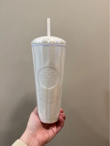 แก้วสตาร์บัค Starbucks White Pearl Dome Kaleidoscope 2022 Tumbler Cold Cup Venti 24oz รูปที่ 4