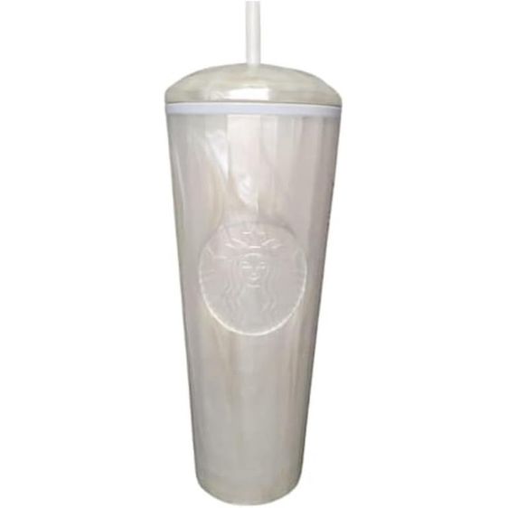 แก้วสตาร์บัค Starbucks White Pearl Dome Kaleidoscope 2022 Tumbler Cold Cup Venti 24oz