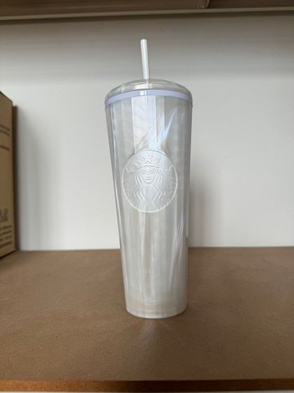แก้วสตาร์บัค Starbucks White Pearl Dome Kaleidoscope 2022 Tumbler Cold Cup Venti 24oz รูปที่ 3