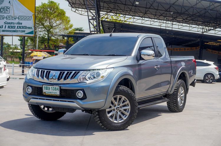 Mitsubishi Triton 2016 All New Mega Cab 2.4 GLS Plus Pickup ดีเซล ไม่ติดแก๊ส เกียร์ธรรมดา เทา รูปที่ 3
