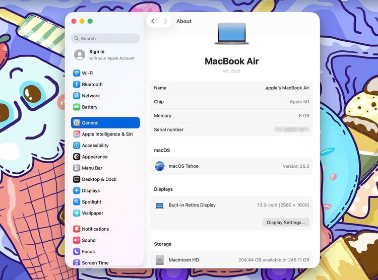 MacBook Air 13-inch M1,2020 Ram8GB SSD256GB Silver รูปที่ 12