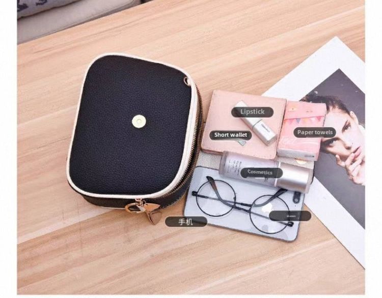 กระเป๋าสะพายข้างสีดำBA0117 รูปที่ 5