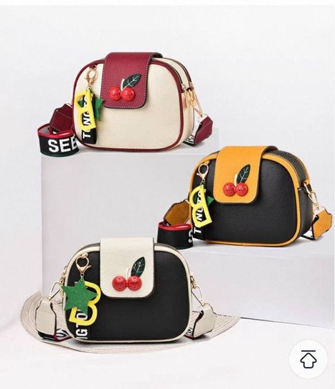 กระเป๋าสะพายข้างสีขาวBA0116 รูปที่ 8