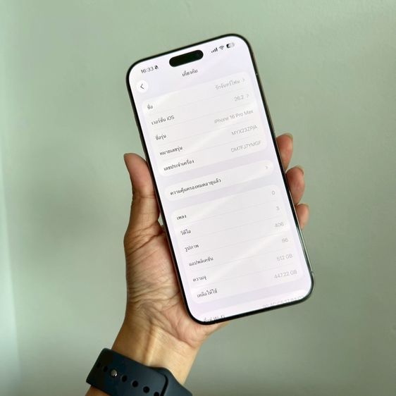 iPhone 16 Pro Max 512g สีทะเลทราย สภาพสวยมาก รูปที่ 3