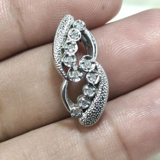 🔖จี้เงินแท้ เพชรแท้ 10เม็ด ตอกโค้ดSilver งานจากต่างประเทศ รูปที่ 7