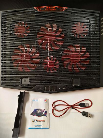 พัดลมระบายความร้อนโน๊ตบุ๊ค Ice Coorel K7 พัดลม 6ตัว ปรับความเร็วได้ มีไฟ RGB ใช้งานได้ปกติ รูปที่ 10