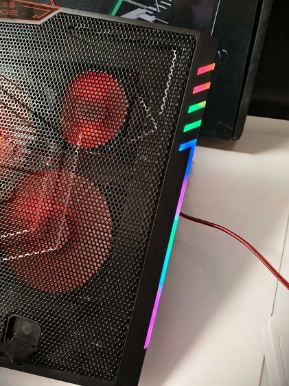 พัดลมระบายความร้อนโน๊ตบุ๊ค Ice Coorel K7 พัดลม 6ตัว ปรับความเร็วได้ มีไฟ RGB ใช้งานได้ปกติ รูปที่ 3
