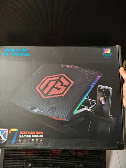 พัดลมระบายความร้อนโน๊ตบุ๊ค Ice Coorel K7 พัดลม 6ตัว ปรับความเร็วได้ มีไฟ RGB ใช้งานได้ปกติ รูปที่ 14