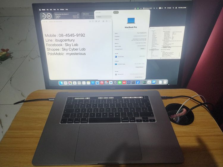 ขาย Macbook Pro 16" 2019 Core i9 ram16 SSD 256g การ์ดจอแยก 5500M Touchbar + ต่อจอแยก 4k ผ่าน Shopee ได้ รูปที่ 3