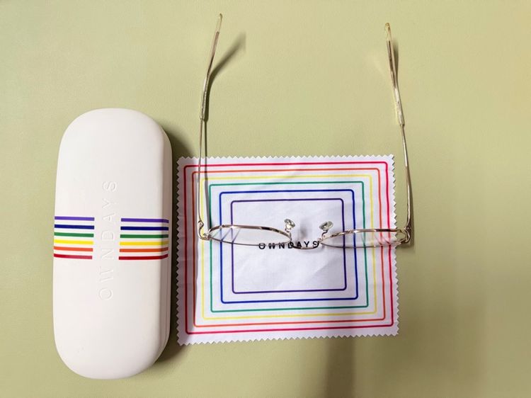 ❇️(สภาพเหมือนใหม่)❇️ แว่นตากรองแสง เลนส์ไม่เปลี่ยนสี ยี่ห้อ OWNDAYS รุ่น CSU1003B-2S กรอบสีทอง รูปที่ 2