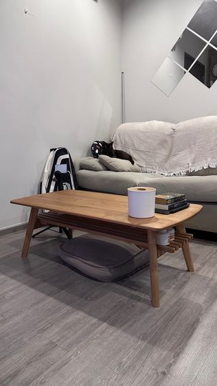 น้ำตาล ไม้ อื่นๆ โต๊ะกาแฟ NITORI รุ่น ALNUS110 LBR